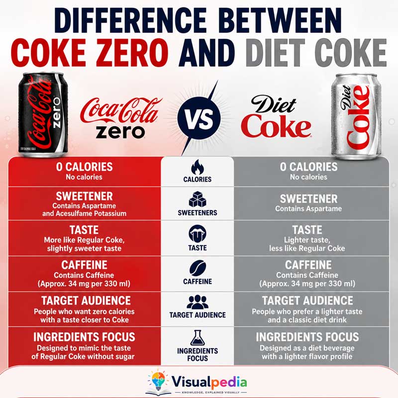Difference between diet coke and coke zero