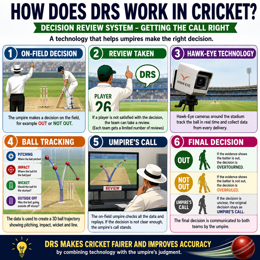How Does DRS works in Cricket Understand through Infographic