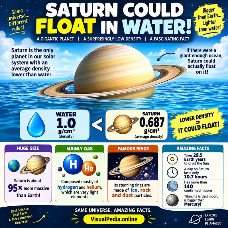 Do You Know Saturn Planet Can float in Water