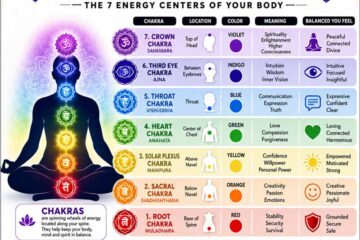 seven chakras explained infographic