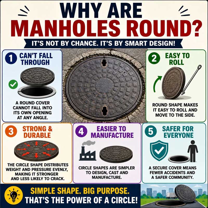 Why are manholes round