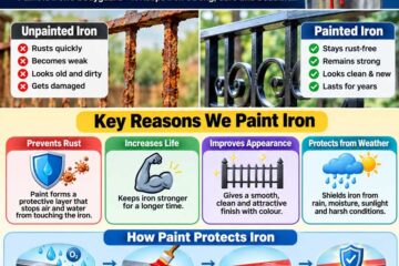 why do we paint iron articles infographic image